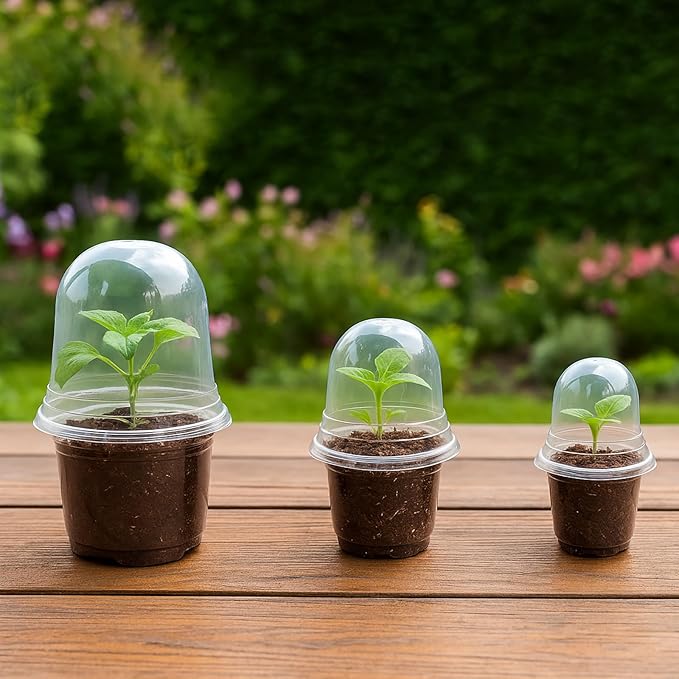 36 Packs 5/4/3.5 Inch Clear Plant Pot Humidity Domes, Transparent Seedling Domes Compatible with 5/4/3.5 Inch Reinforced Nursery Pots - Image 4