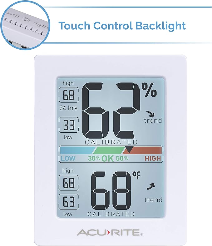 AcuRite Pro Humidity Meter & Thermometer with Touch Activated Backlight - Image 2