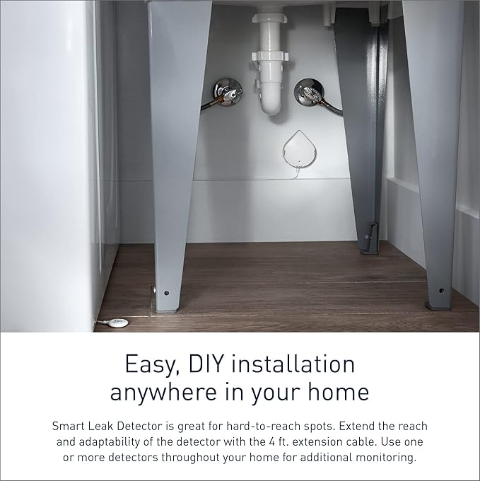 Moen Flo Smart Water Leak Detector, Drip or Flood Sensor Alarm for Home, 2-Pack, White, 920-004 - Image 5