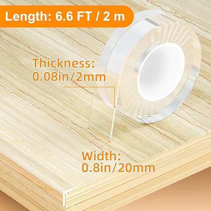 0.8 in x 6.6 FT,Clear Soft Corner Protectors for Furniture Strip,Sharp Edge & Table Bumper,Window Edge,Wall Protector, Soft Corner Guards Safe for Proof,Table Corner Protectors in Family - Image 2