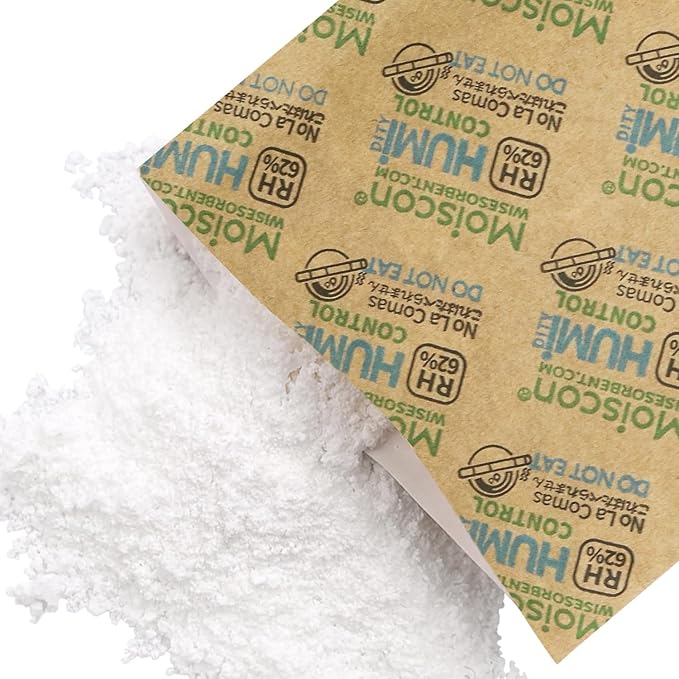 62% Two-Way Humidity Control Packs, 67 Gram 5 Pack for Storing 1 lb, Size 67 Moisture Control Packets Individually Wrapped, Humidifier Packs for Storage Containers - Image 8