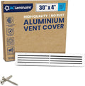 30x4 Inch (Duct Opening) Air Return Vent Cover Decorative – Premium Aluminum AC Vent Cover for Ceiling & Wall, Rustproof Grille, Ideal for Home HVAC Grille, Durable & Easy to Install by ACLAMINAIRE by LAMINAIRE
