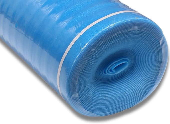 800SQFT AMERIQUE 1.5MM Premium Flooring Padding 3-in-1 Heavy Duty Foam Blue, 200SF/Roll, Pack of 4 Underlayment, with Tape & Vapor Barrier - Image 2