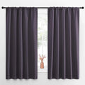 NICETOWN Blackout Curtains for Living Curtains, Greyish Purple, Set of 2, 52 by 63 Inch, Window Treatment Blackout Curtain Panels, Home Decor Thermal Insulated Solid Drapes for Bedroom by NICETOWN
