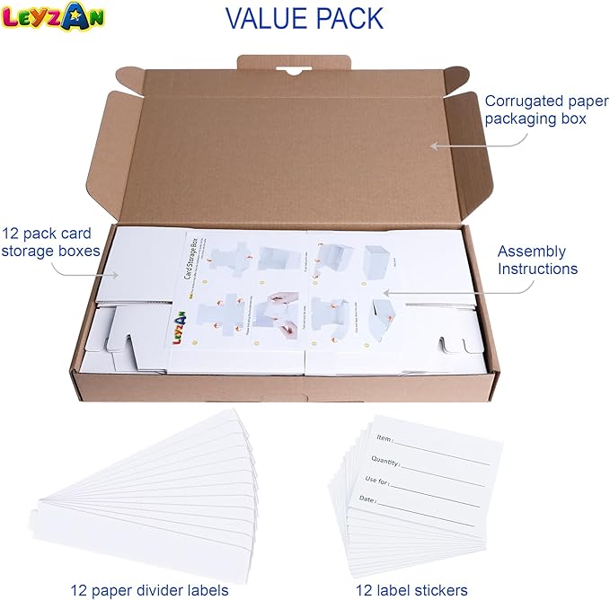 Trading-Card Storage Box, 12-Pack 1000 Count with labels - Image 7