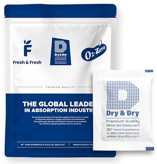 Dry & Dry 10 Gram [200 Packets] Silica Gel Packets Silica Gel Desiccants, Silica Gel Packs - Rechargeable (Food Safe) Silica Gel Packets, Silica Packets by DryDry