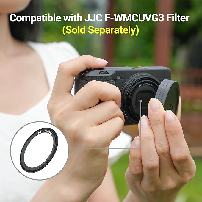 JJC Aluminum Lens Cap Cover Protector for Ricoh GR IIIx GR IIIx HDF GR3x HDF GR III GR III HDF GR3 HDF GR II GR2 with Soft EVA Interior -Black - Image 6