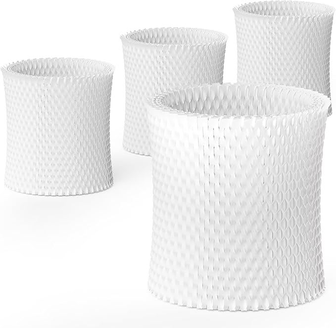 Leemone 4-Pack Bedside Humidifier Filter Replacement Compatible with Canopy Bedside & Nursery Humidifiers, Made with Wood Pulp & Paper Filter, Humidifier Wicking Filter Lasts Up to 6 Weeks by Leemone