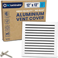 12x12 Inch (Duct Opening) Air Return Vent Cover Decorative – Premium Aluminum AC Vent Cover for Ceiling & Wall, Rustproof Grille, Ideal for Home HVAC Grille, Durable & Easy to Install by ACLAMINAIRE by LAMINAIRE