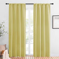 NICETOWN Blackout Curtains for Living Curtains, Paler Yellow, 2 Panels, 42 by 84, Room Darkening Window Curtain Panels, Easy-Care Solid Thermal Insulated Draperies/Drapes for Daughter Room by NICETOWN