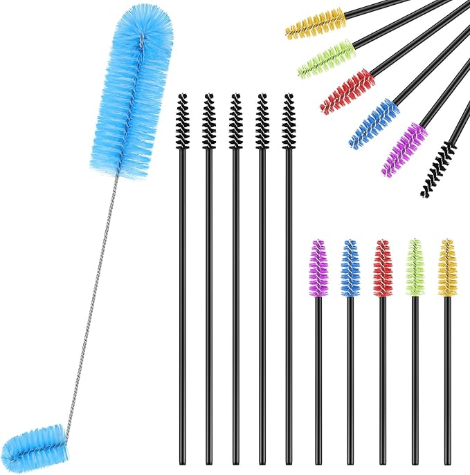 Hummingbird Feeder Cleaning Brush 19 Pieces 3 Size Mini Nylon Double Headed 2 in 1 Hummingbird Brush Hard to Reach Places Tiny Cleaning Kit(Blue) by Perthlin