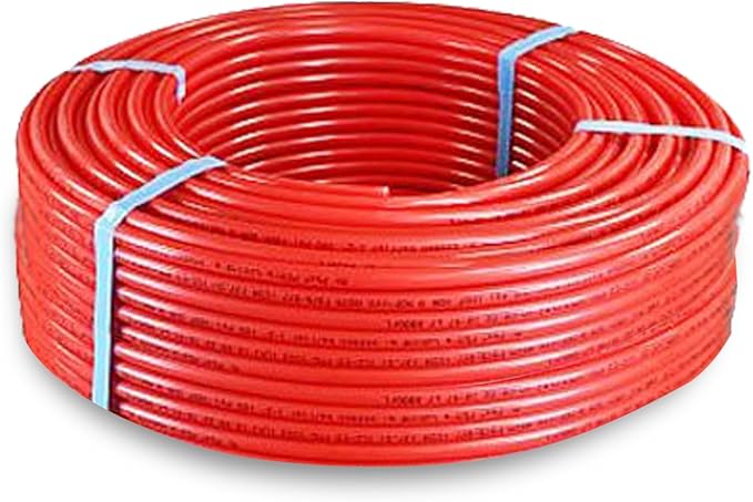Supply Giant Oxygen Barrier PEX-B Pipe 1/2 Inch x 500 Feet Coil, Red Tubing for Radiant and Hydronic Heating Systems, Non-Potable Water Pipe for Winter Season by SupplyGiant