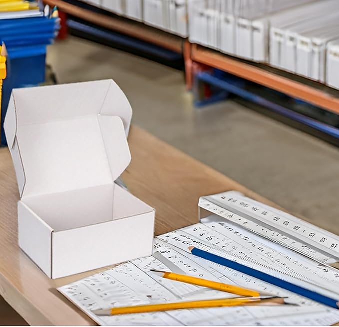 Small Shipping Boxes 7x5x3 Inch (25 Pack) - Sturdy White Corrugated Cardboard Boxes for Small Business, Ecommerce, Mailing & Packaging | Recyclable Gift & Storage Boxes - Image 6
