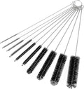 CiaraQ Bottle Cleaning Brushes, 9.8 Inch Nylon Tube Brush Set, Cleaner for Narrow Neck Bottles Cups with Hook, Set of 10pcs by CiaraQ