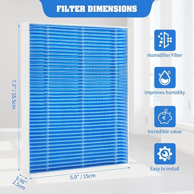 12-Pack Replacement Filters Compatible with LEVOIT Superior 6000S Smart Evaporative Humidifier + 6-Pack Top Fill Humidifier Replacement Filters Compatible with LEVOIT Humidifiers - Image 7