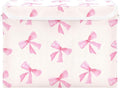 xigua Pink Bow Storage Bins with Lids and Carrying Handle,Foldable Storage Boxes Organizer Containers Baskets Cube with Cover for Home Bedroom Closet Office by LLCxigua