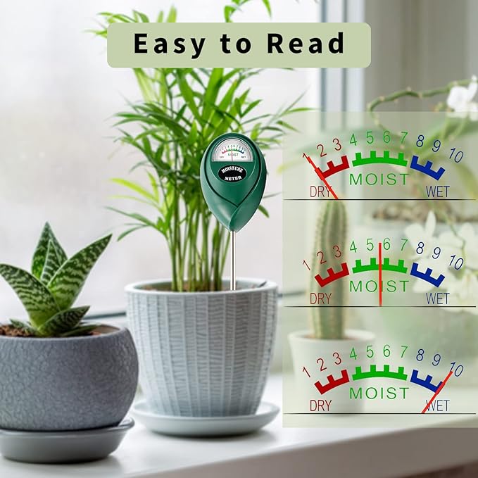 Soil Moisture Meter, 2 Pack Plant Water Meter Soil Meter Moisture Sensor Hygrometer for Indoor Outdoor Plant Care,No Battery Needed(Green) - Image 3