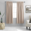 DONREN Living Room Curtain Panels,Energy Saving Thermal Insulated Room Darkening Drapes/Draperies (Warm Taupe,1 Pair,42 by 72 inch) by DONREN