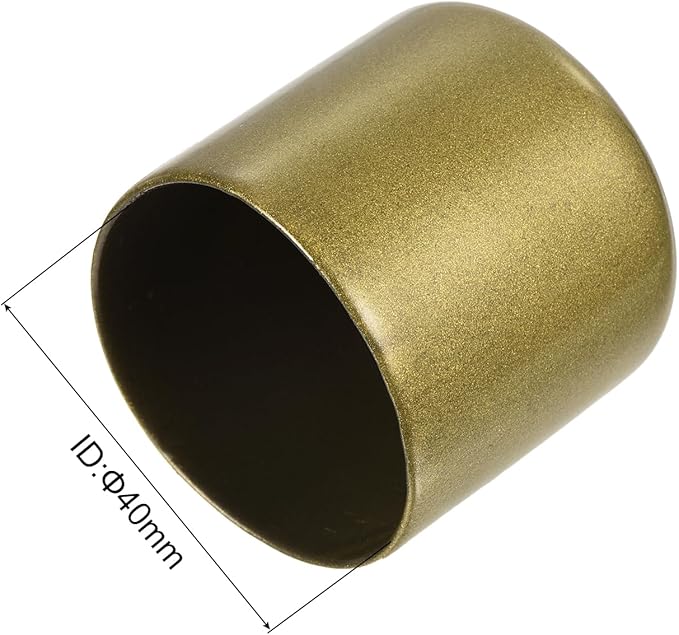 uxcell 20pcs Rubber End Caps 40mm ID Vinyl Round Tube Bolt Cap Cover Thread Protectors Gold - Image 3