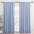 NICETOWN Blackout Curtains Window Draperies, Vintage Blue, Set of 2, 70 by 95 inches Long, Window Treatment Thermal Insulated Solid Room Darkening Drapes for Bedroom by NICETOWN