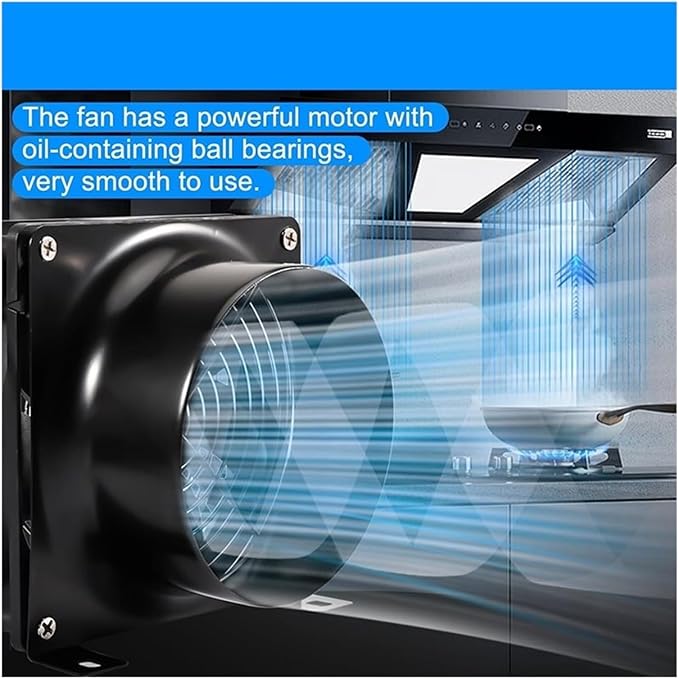 Exhaust Fan, For Bathroom, Toilet, Kitchen, Greenhouse 12V 100Mm Extractor Fan, 3000 RPM Pipe With Speed Control for Greenhouse, Basement - Image 5