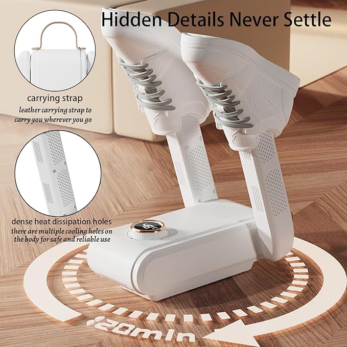 Boot Dryer for Work Boots，Shoe Dryer with Heat Blower， Shoe Dryers for Sneakers, Doubles as Glove, Helmet & Boxing Glove Dryer- Helps Reduce Odor(white) - Image 5