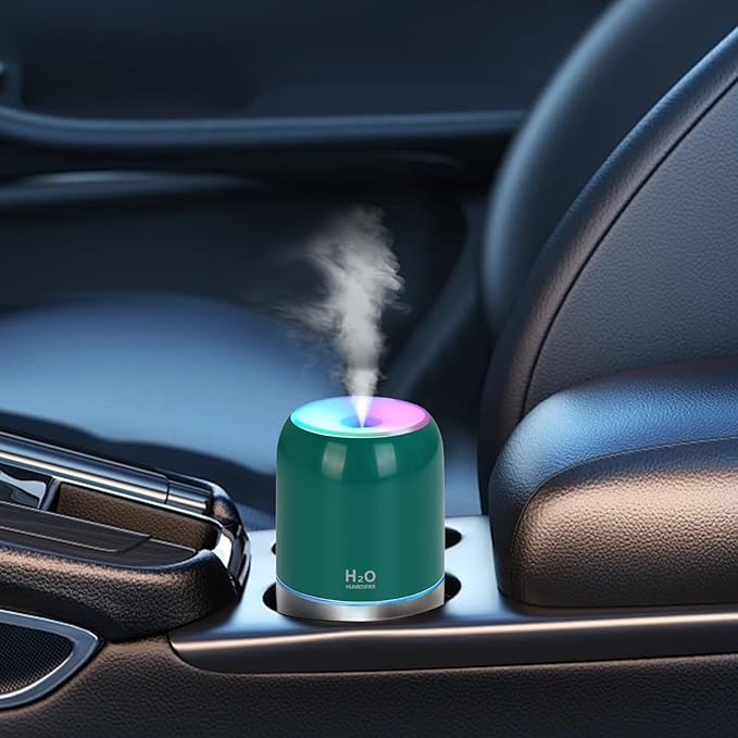 Mini Humidifiers for Bedroom, 200ml Cool Mist Humidifiers for Home Nursery Indoor Plants, Room Humidifier for Bedroom Quiet Easy Clean Auto Shut-off Top Fill Humidifier for Car Office Desktop, Green - Image 8