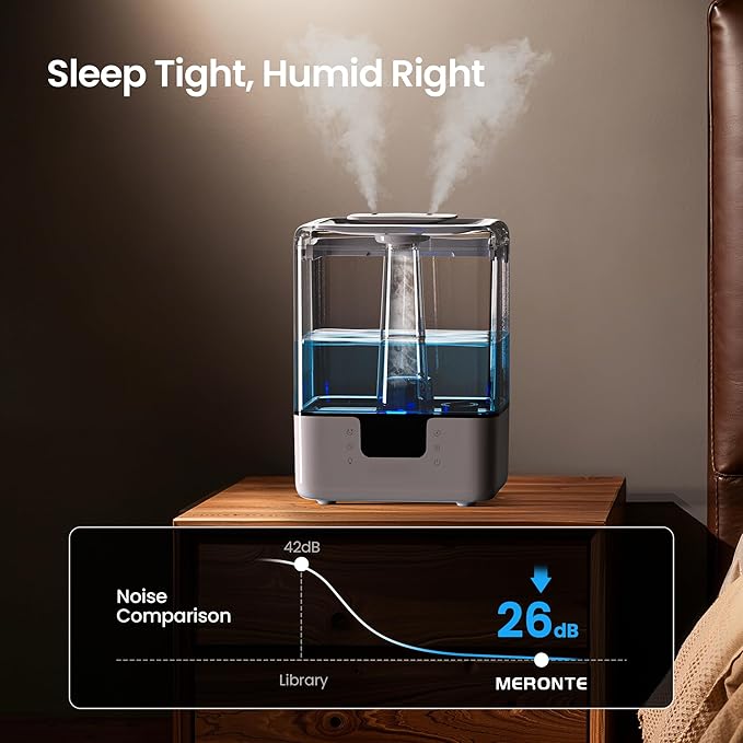 Smart Humidifiers for Bedroom Home, 6L Cool Mist Top Fill Humidifier Large Room with Essential Oil Diffuser, Touch/APP/Voice Control, NightLight Humidifiers for Nursery & Plants (White, 1Pack) - Image 5