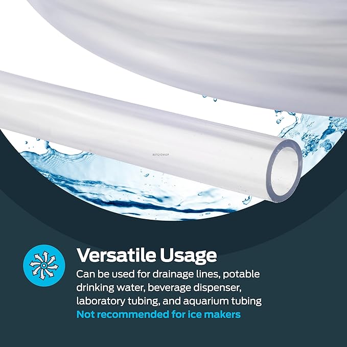 Eastman 3/8 Inch ID (1/2 Inch OD) PVC Clear Vinyl Tubing, 100 Foot Length, 98624 - Image 3