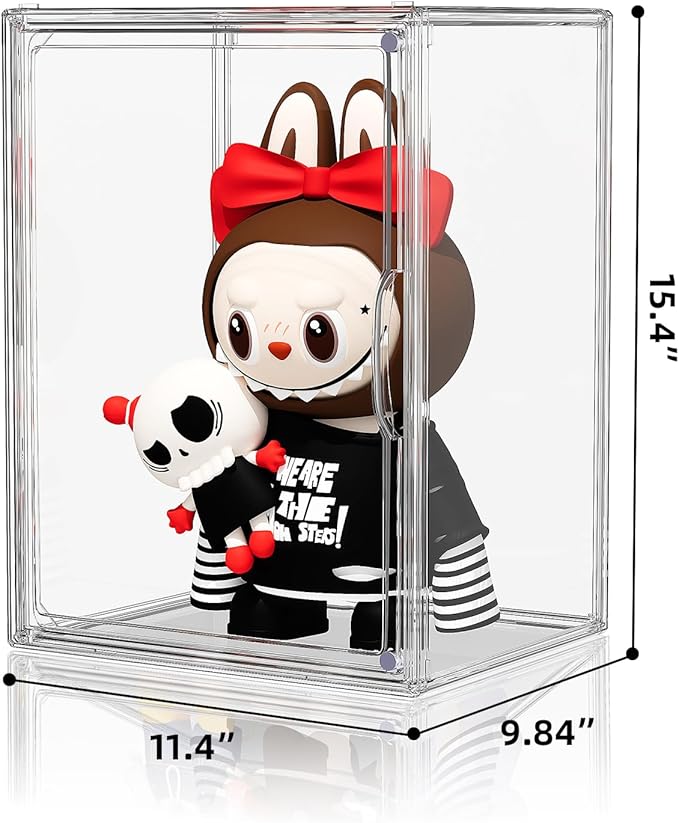 Clear Acrylic Display Case, Super Large Stackable Storage Bins Magnetic Attraction Lids, Acrylic Box for Collectibles, Figures, Cosmetic, Purse, Handbag, Wallet, 1 Pack,11.4x9.84x15.4 inch - Image 2