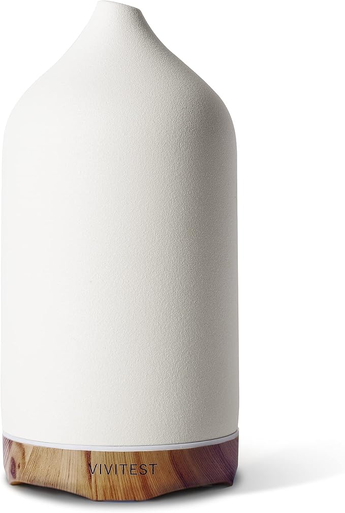 VIVITEST Aromatherapy Diffuser,250ML Ceramic Ultrasonic Essential Oil Diffuser for Aromatherapy (250ML) by VIVITEST