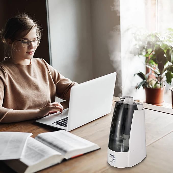 Cool Mist Humidifier for Office & Bedroom, 5L Top Fill Personal Humidifier with Adjustable Mist Mode, 2 Settings, Anion Technology, Ultra Quiet, Auto Shut-Off, Lasts Up to 15 Hours – Black - Image 7