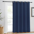 NICETOWN Blackout Navy Curtain Drape for Windows 84" Long - Room Darkening Energy Saving Thermal Insulated Solid Grommet Window Treatment for Living Room (Navy, 1 Panel, 66 by 84-Inch) by NICETOWN