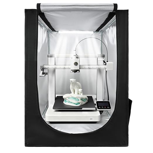 VEVOR 3D Printer Enclosure, Dustproof Waterproof Oxford Cloth 3D Printer Tent, Constant Temperature Protective Case with LED Lighting, Compatible with Creality/ELEGOO/Anycubic Multiple Popular Models by VEVOR