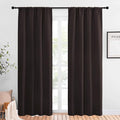 NICETOWN 84 Bedroom Curtains and Drapes - Energy Smart Thermal Insulated Rod Pocket Blackout Draperies/Panels for Living Room (2 Panels, 42 inches x 84 inches, Toffee Brown) by NICETOWN