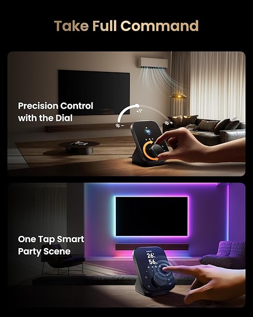 SwitchBot Hub 3 (3rd Gen) Smart Home Command Center: Screen + Physical Dial, IR Remote Hub for TVs/ACS, Temp/Humidity Sensor (±0.2°C), Matter Bridge, Bluetooth 200m, Works on 2.4GHz WiFi - Image 6