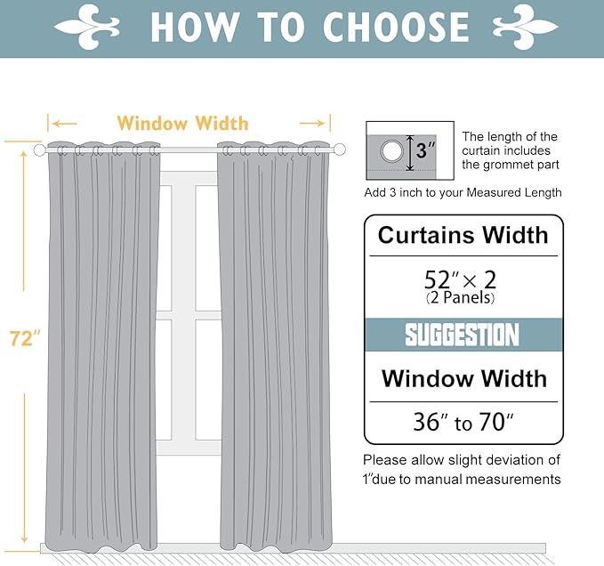 ChrisDowa Blackout Curtains 72 inches Long for Bedroom - 2 Panels Set Grommet Thermal Insulated Room Darkening Curtains for Living Room (Aqua, 52 x 72 Inch) - Image 5