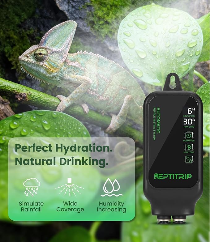 Reptile Mister System with Timer, Reptile Humidifiers Automatic, 360°Adjustable Misting Nozzles, DIY Misting System for Amphibians, and Rainforest Plants - Image 6