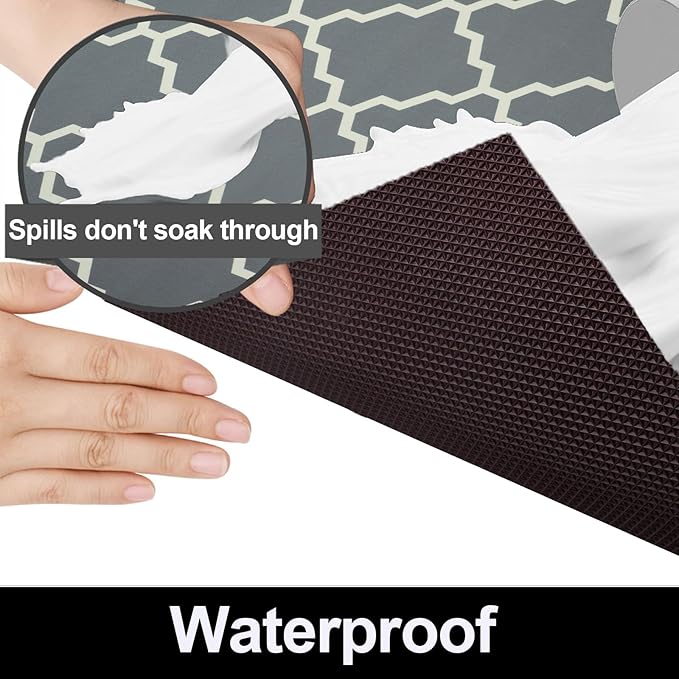 AiBOB Waterproof Under Sink Mat, Absorbent Quick Dry Sink Liners Protect Cabinets, Durable Shelf Liners, Slip Resistant and Non-Adhesive, 24X36, Grey - Image 2