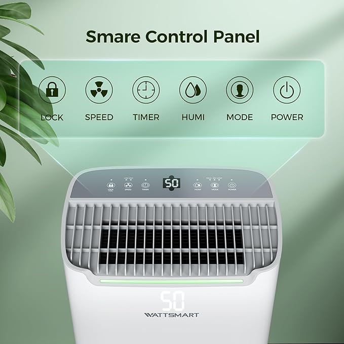 4,500 Sq.Ft Dehumidifier for Basement with Drain Hose, 50 Pint Dehumidifiers for Large Home with Three Operation Modes, Intelligent Humidity Control, 24HR Timer for RV, Bathroom, Bedroom - Image 5