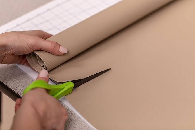 EasyLiner with Clorox Solid Grip Shelf Liner - Easy to Cut & Install for Closet, Pantry, Wire Shelves, Kitchen Cabinets - Non Adhesive Non Slip Shelf Liner - 20" x 6 ft. - 6 Roll Project Pack - Beige - Image 4