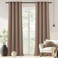 NICETOWN Blackout Drapery Curtain Panel 90 inches Long - Window Treatment Thermal Insulated Grommet Blackout Curtain/Drape for Bedroom Living Room (Cappuccino, 1 Panel, 46 by 90 inches) by NICETOWN