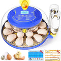 Incubator for Hatching 18 Eggs - Automatic Turning Smart Temp Humidity Control with Alarm, 360° Clear View Candler Function for Chicken Duck Quail Goose Poultry (Dual Trays) by Unknown