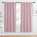NICETOWN Blackout Curtains for Living Curtains, Baby Pink, 2 Panels, 42 by 72, Room Darkening Window Curtain Panels, Easy-Care Solid Thermal Insulated Draperies/Drapes for Daughter Room by NICETOWN