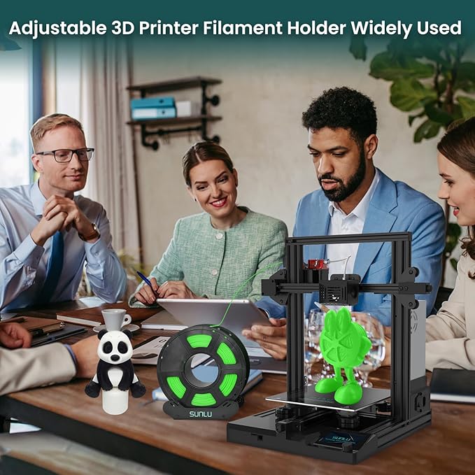 SUNLU 3D Printer Filament Holder, Precision Adjustable 3D Filament Mount Rack for 1kg/3kg/5kg Filament spools, Smooth Feeding and Adaptive for PLA/PETG/Nylon/Wood/TPU All 3D Printer Filament, Grey - Image 8