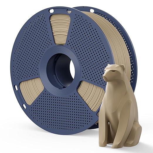 Matte PLA Filament 1.75mm Wood Brown Color, 1kg(2.2lbs) SUNLU 3D Printer Filament, Smooth Matte Finish, Less Brittle, Reduced Layer Line Appearance, Oak by YOOPAI