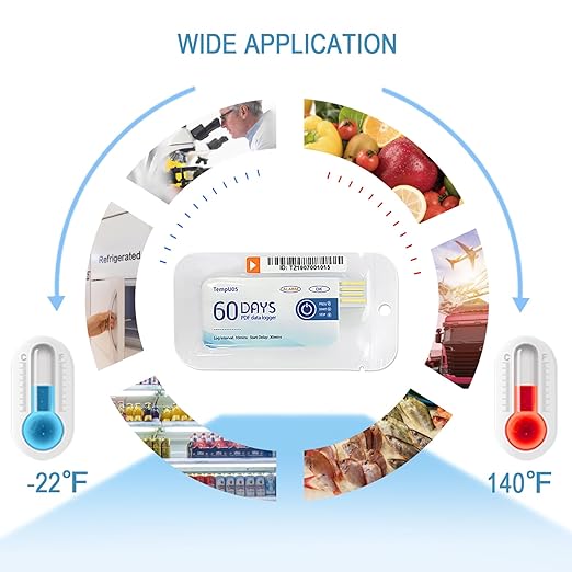 Tzone Temperature Data Logger USB Single Use Temp Recorder 10 Packs with PDF Report, Disposable Thermometer Logger Recording Freezer Logger for Cold Chain Transportation Fruit Storage IP67 Waterproof - Image 8