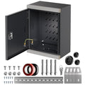 Joinfworld Outdoor Electrical Metal Box 15.7" x 11.8" x 7.8" Weatherproof Outdoor Junction NEMA Enclosure Box with Lock Din Rail Cable Gland by Joinfworld