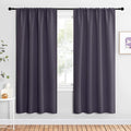 NICETOWN Blackout Curtains for Living Curtains, Greyish Purple, 2 Panels, 42 by 72, Room Darkening Window Curtain Panels, Easy-Care Solid Thermal Insulated Draperies/Drapes for Daughter Room by NICETOWN