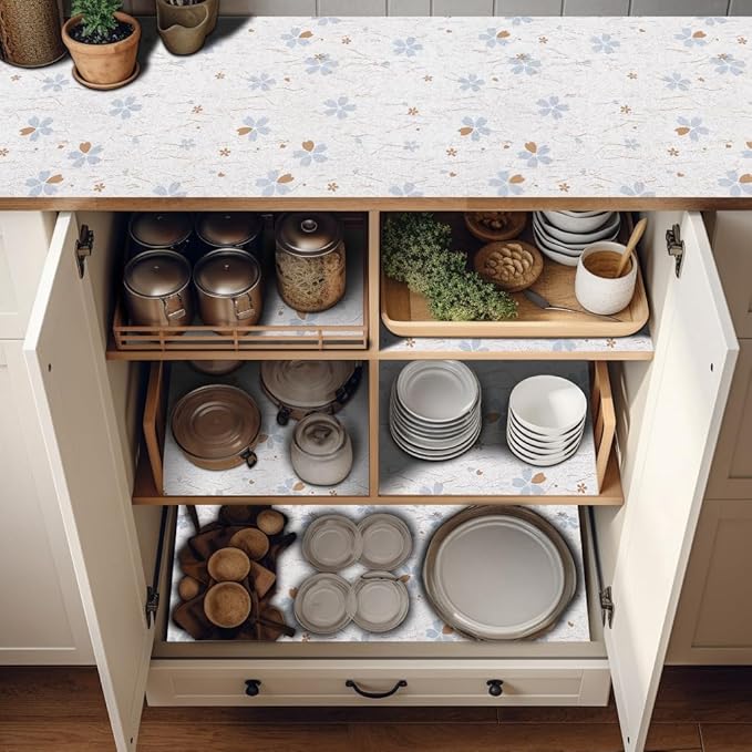 Cabinet Liners 5Rolls 18 x 96 Inch Wide Non Adhesive Kitchen Drawer Liner, Waterproof Shelf Liner Durable Anti-Slip for Kitchen Cabinets Shelf Liner Oil-Proof - Image 8